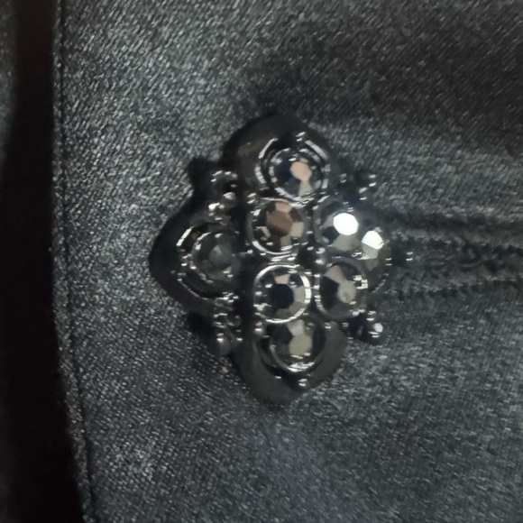 ST JOHN Evening Black Long-Sleeve Belted Shirt Dress • Sparkle Knit • Satin NWT - Picture 16 of 17